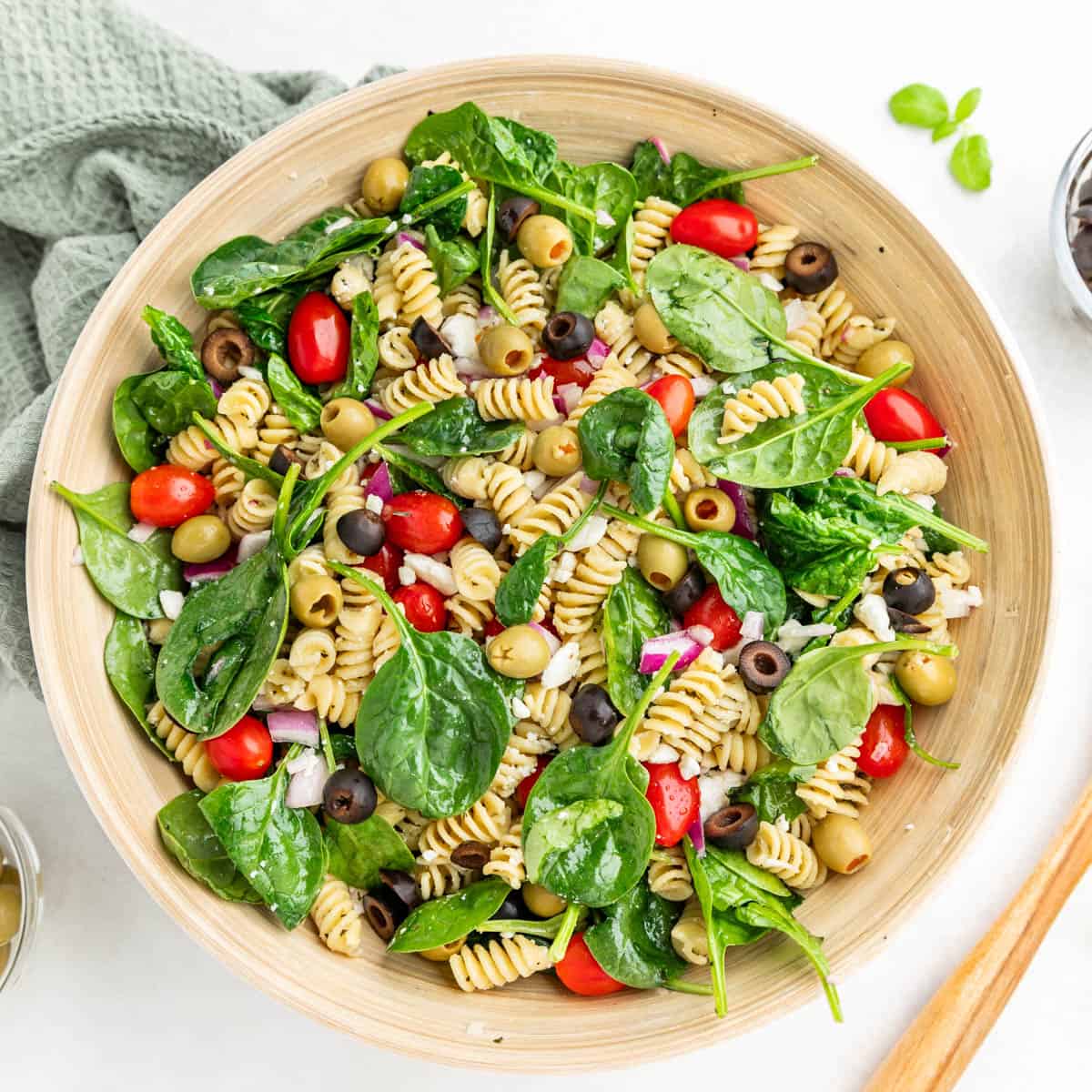 Mediterranean pasta salad.
