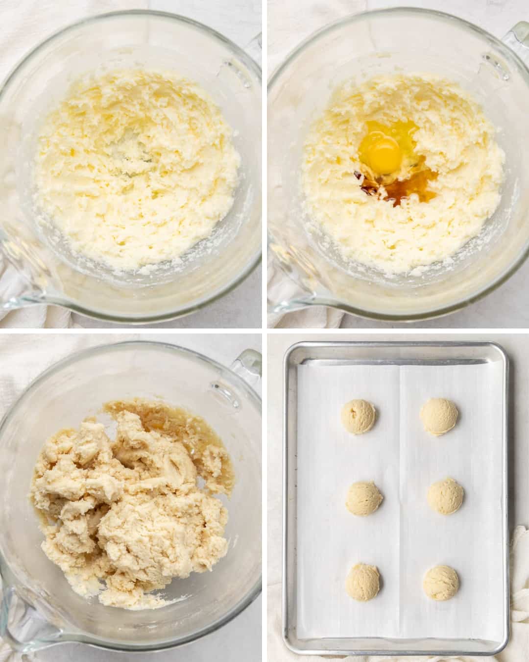 Process shot image compilation to show how to make sugar cookies at a glance.